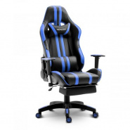 NEADER XL Executive Racing Gaming Chair High Back w/Footrest Computer Desk Blue