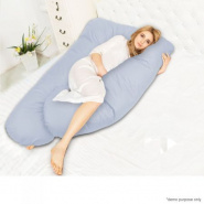 U Shape Pregnancy Body Support Pillow Comfort Maternity Belly Contoured Bule